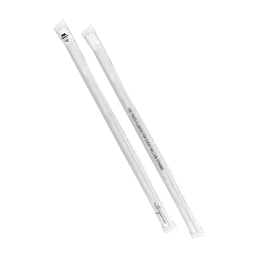 MA-SBA26W Standard Black Agave 10" Long Straw, Wrapped